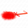 Kink - Baguette En Corde De Nylon Avec Plumes Chatouillantes Et Noeud Rouge 25 Cm